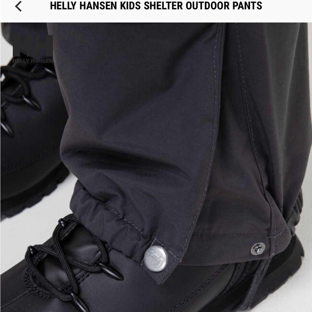 Helly Hansen Waterproof Shelter Outdoor Rain Pants Hiking Youth Size 12 / 152 - Picture 3 of 10